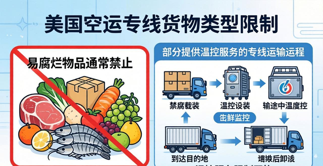 美国空运专线有哪些货物类型限制？