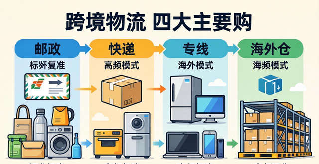 跨境物流四大模式解析:邮政、快递、专线与海外仓选择指南__跨境物流四大模式解析:邮政、快递、专线与海外仓选择指南