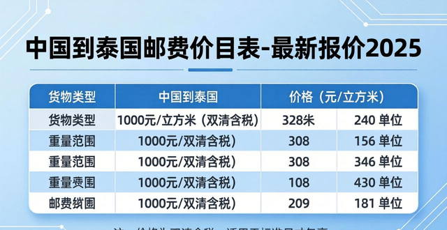 泰国国际快递收费标准_泰国直邮价格_