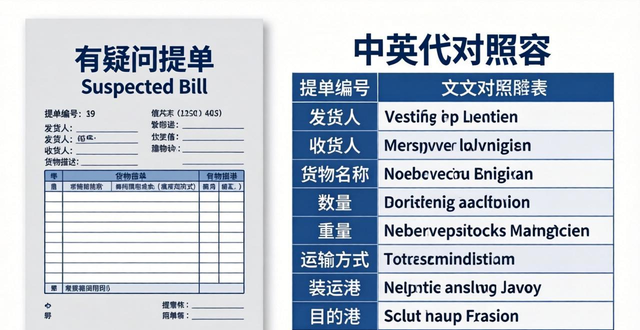 _货代提单英文缩写_货物提单样本中英文